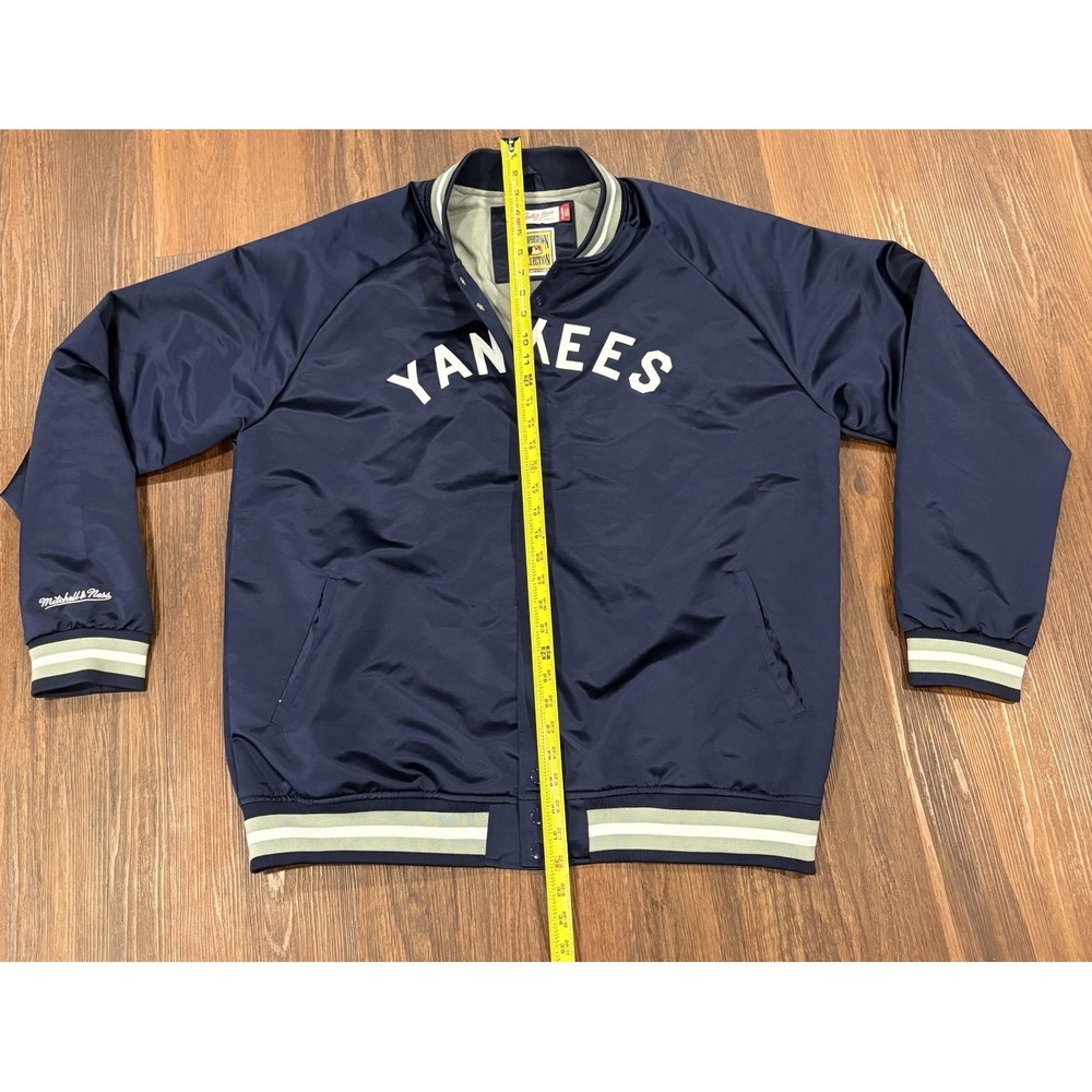New York Yankees Mitchell & Ness Jacket‎ Navy Mens Size 2XL Satin Full Snap - Picture 7 of 16